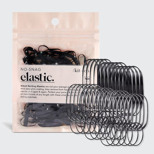 No-Snag Black Elastics 100pc Set