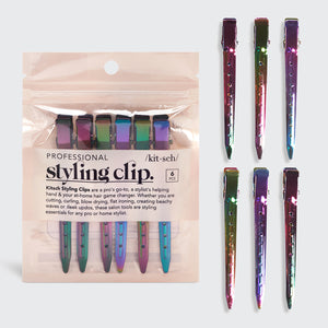 Styling Hair Clips 6pc Set - Iridescent