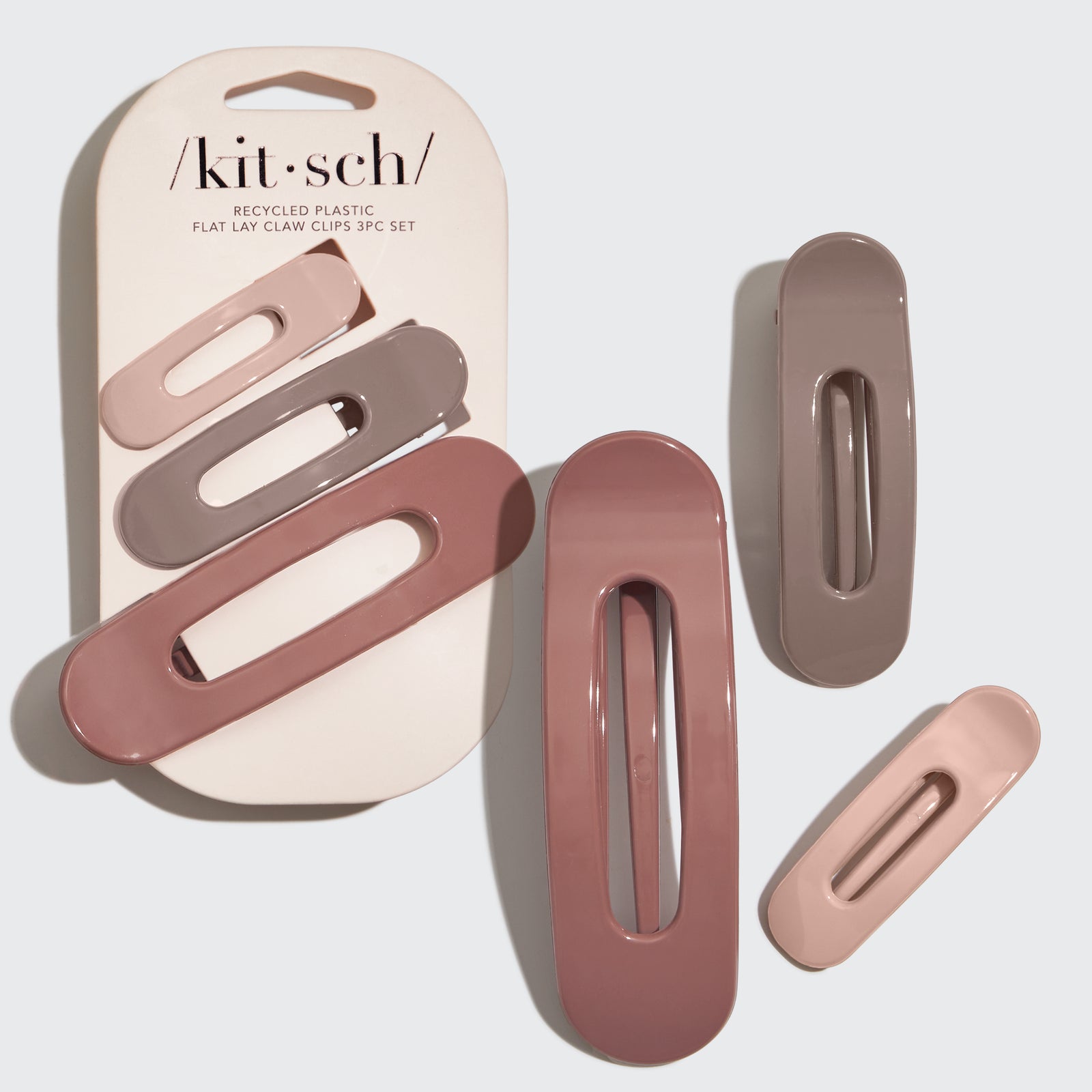 Flat Lay Claw Clip 3pc Set - Terracotta