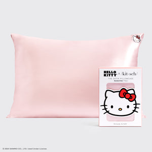 Kitsch x Hello Kitty Satin Pillowcase - Pink Hello Kitty Face