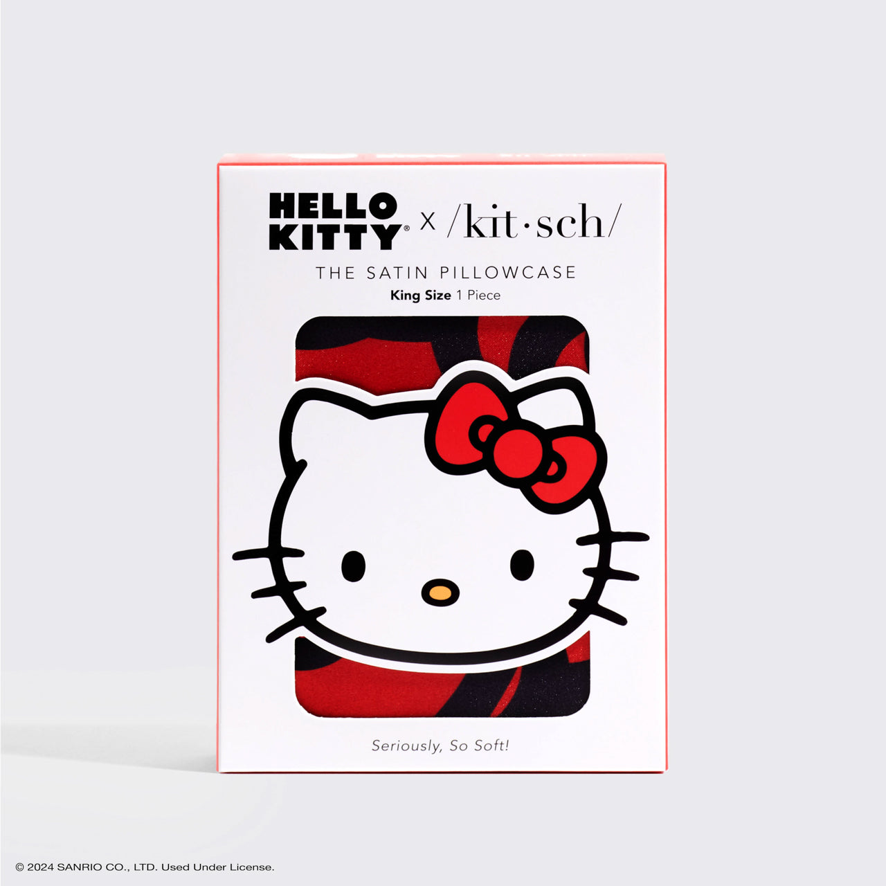 Kitsch x Hello Kitty Pillowcase King - Hello Kitty Bathes in a Sea of Bows