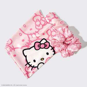 Kitsch x Hello Kitty Satin Pillowcase & Pillow Scrunchie 2pc Set