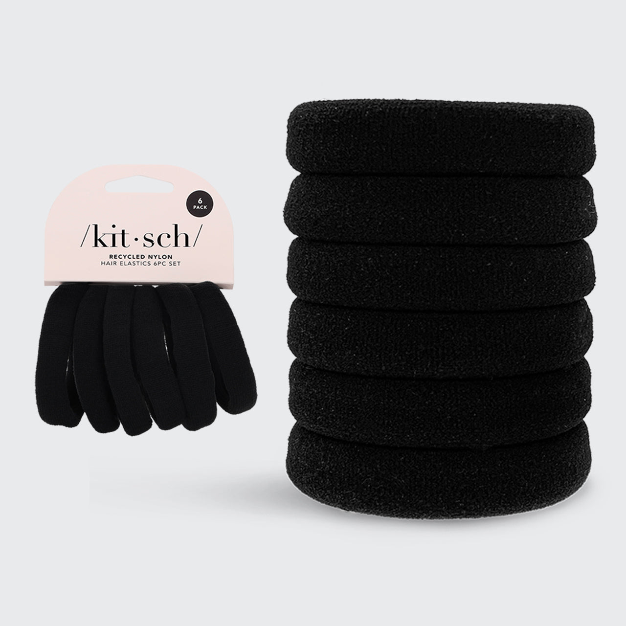 Thick Black Elastics 6pc Set