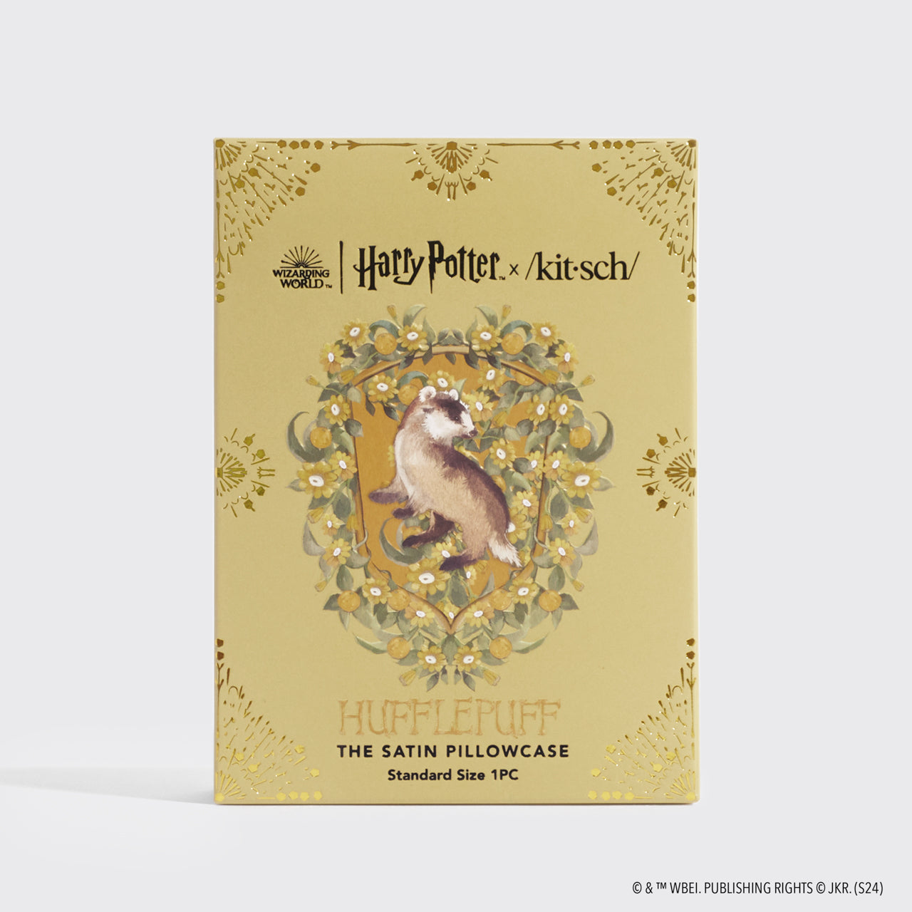 Kitsch x Harry Potter Satin Pillowcase - Hufflepuff