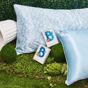 Kitsch x Bridgerton King Satin Pillowcase - Toile De Blue